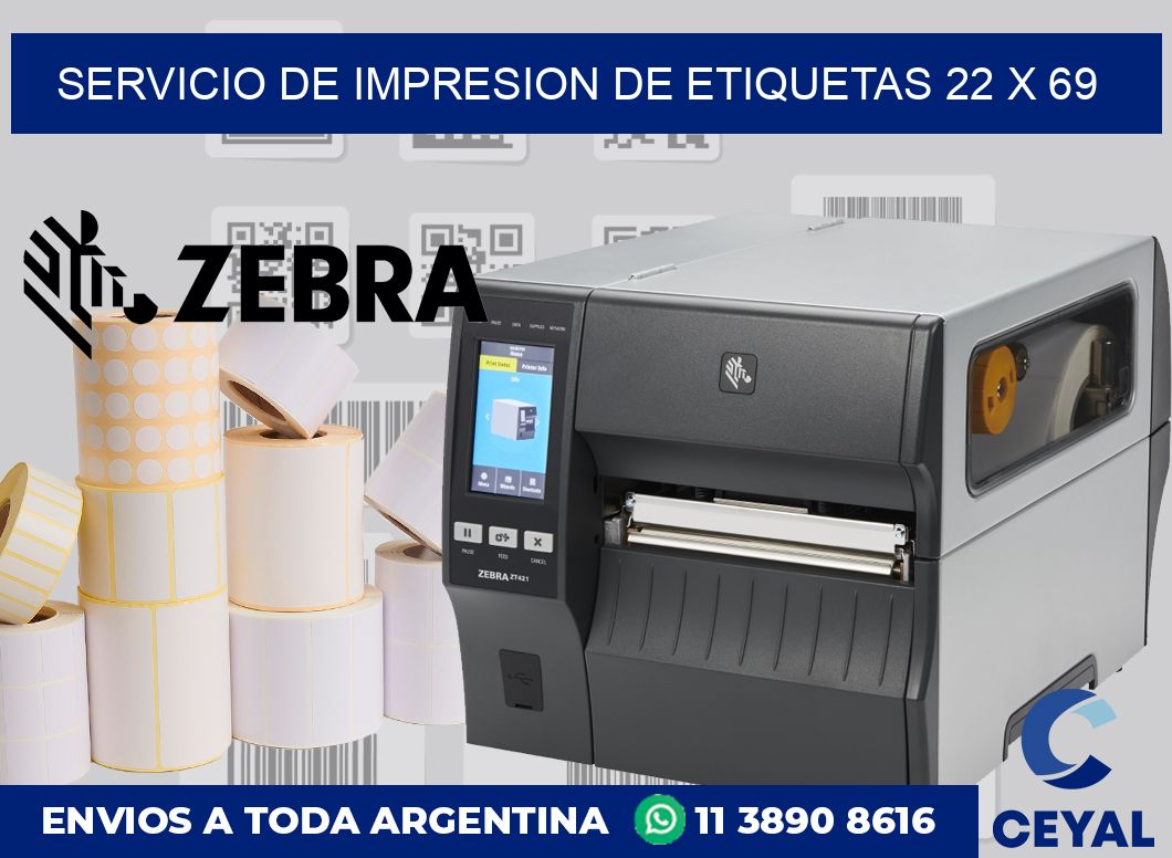 servicio de impresion de etiquetas 22 x 69