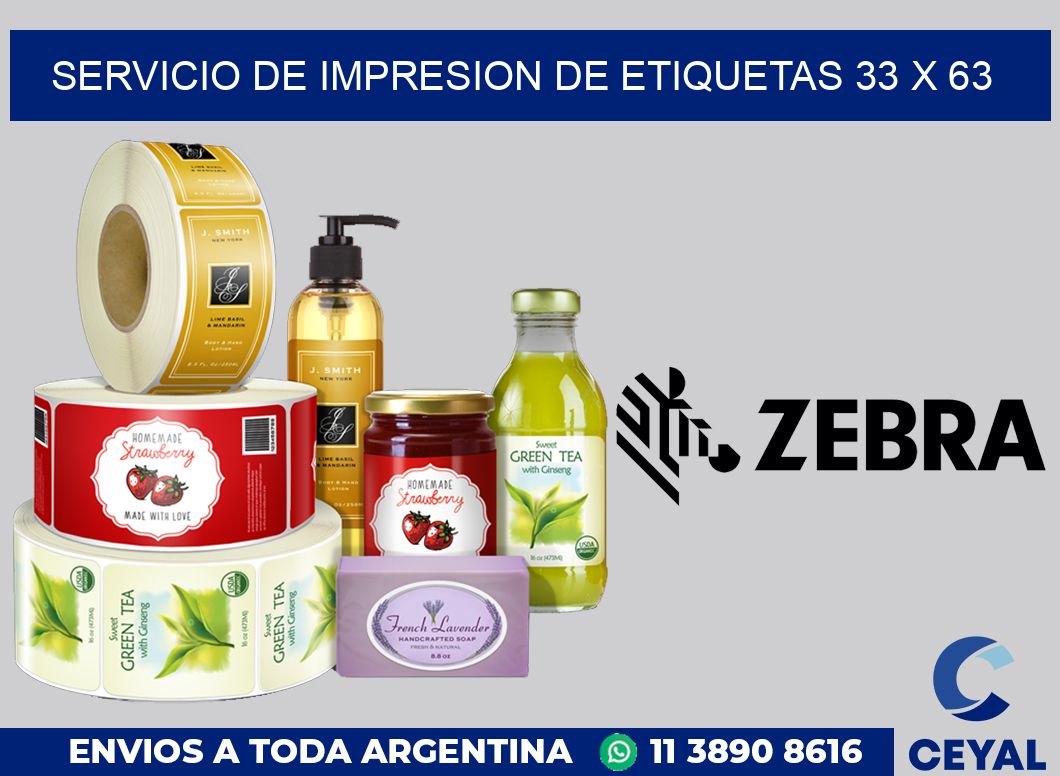 servicio de impresion de etiquetas 33 x 63