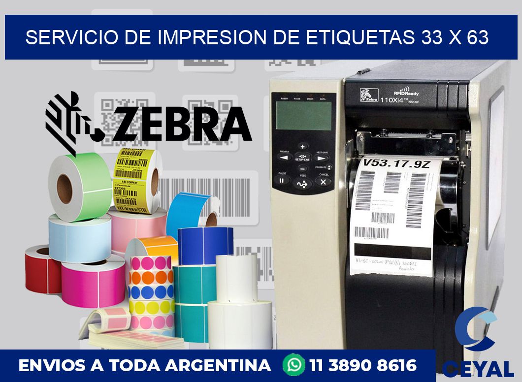 servicio de impresion de etiquetas 33 x 63