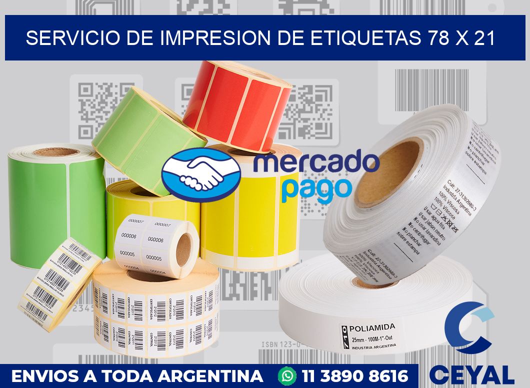 servicio de impresion de etiquetas 78 x 21