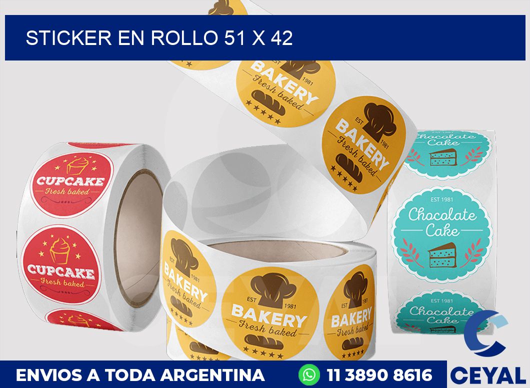sticker en rollo 51 x 42