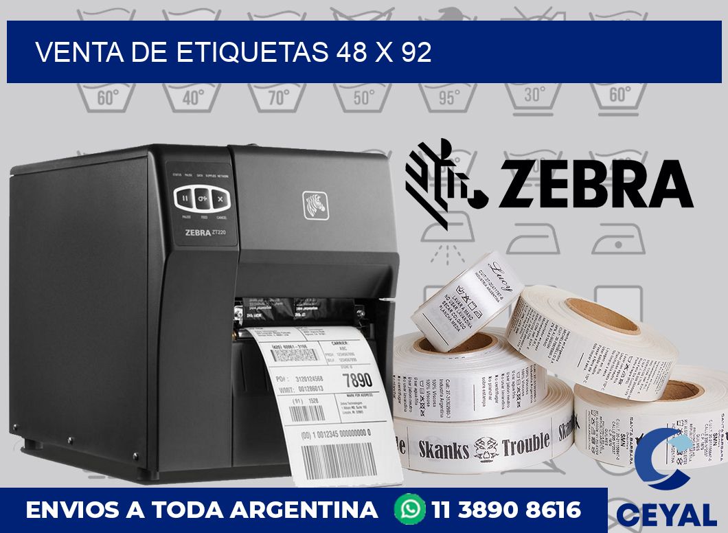 venta de etiquetas 48 x 92