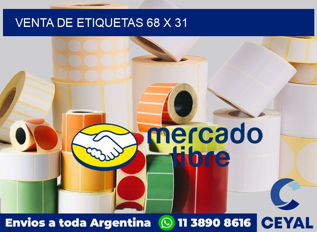 venta de etiquetas 68 x 31