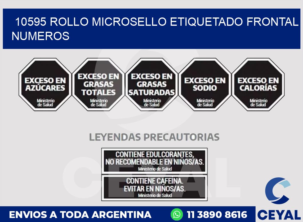 10595 ROLLO MICROSELLO ETIQUETADO FRONTAL NUMEROS