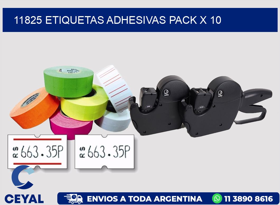 11825 ETIQUETAS ADHESIVAS PACK X 10