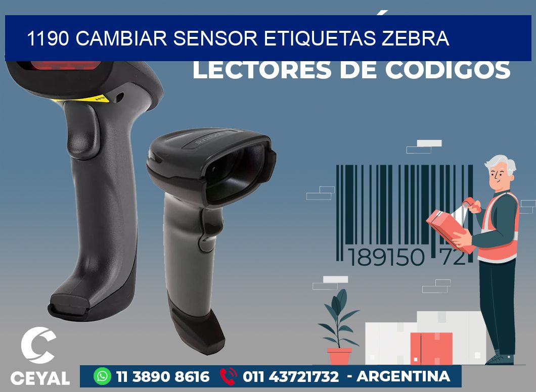 1190 CAMBIAR SENSOR ETIQUETAS ZEBRA
