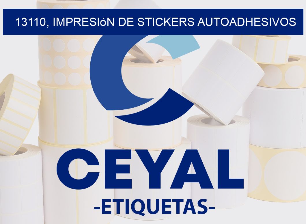 13110, impresión de stickers autoadhesivos