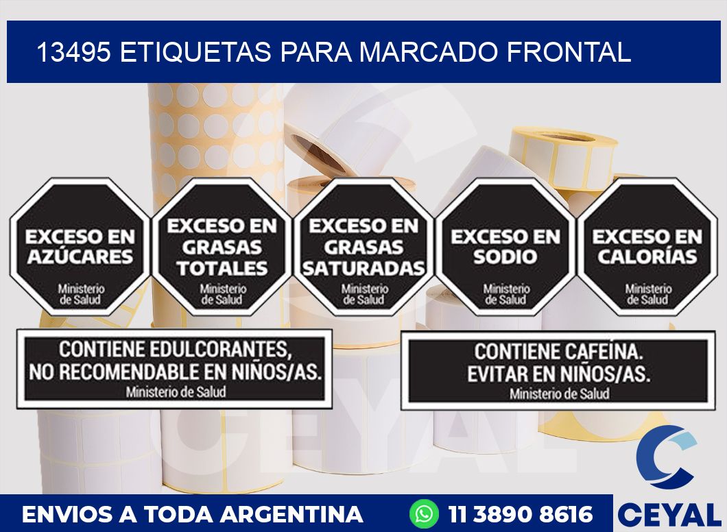 13495 ETIQUETAS PARA MARCADO FRONTAL