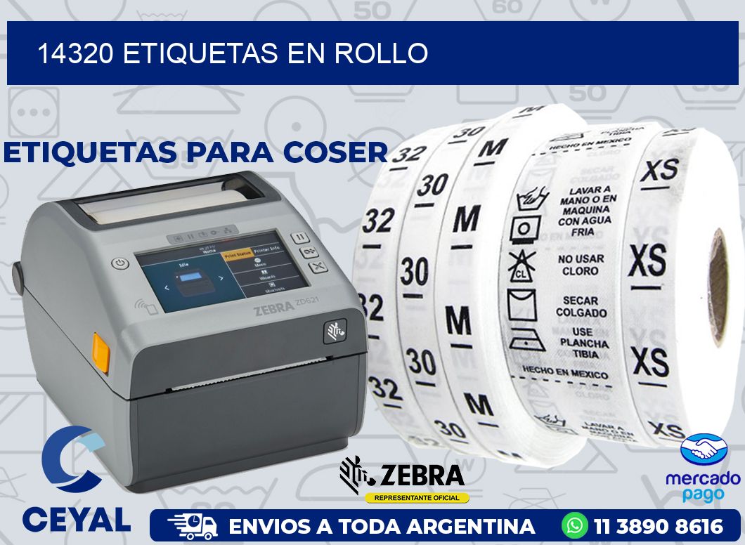 14320 ETIQUETAS EN ROLLO