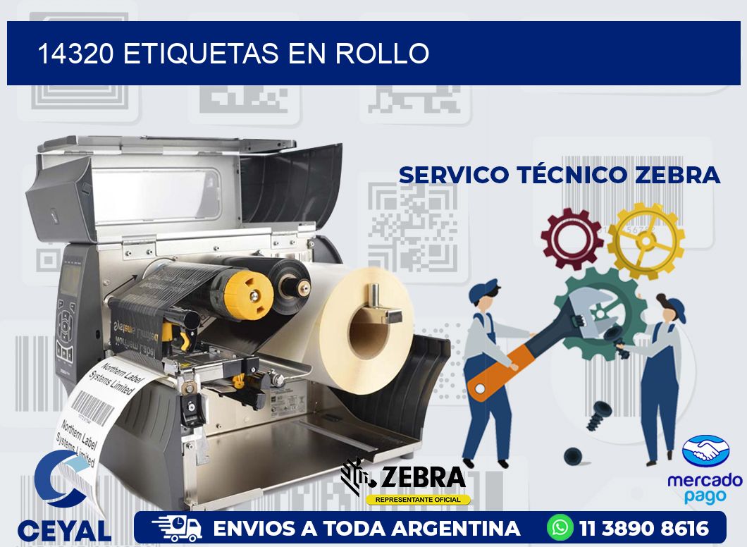 14320 ETIQUETAS EN ROLLO