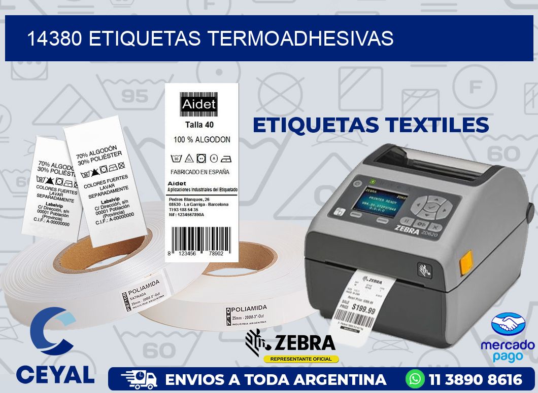 14380 ETIQUETAS TERMOADHESIVAS