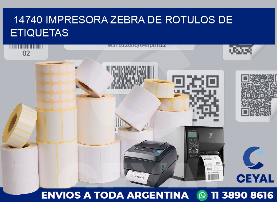 14740 IMPRESORA ZEBRA DE ROTULOS DE ETIQUETAS
