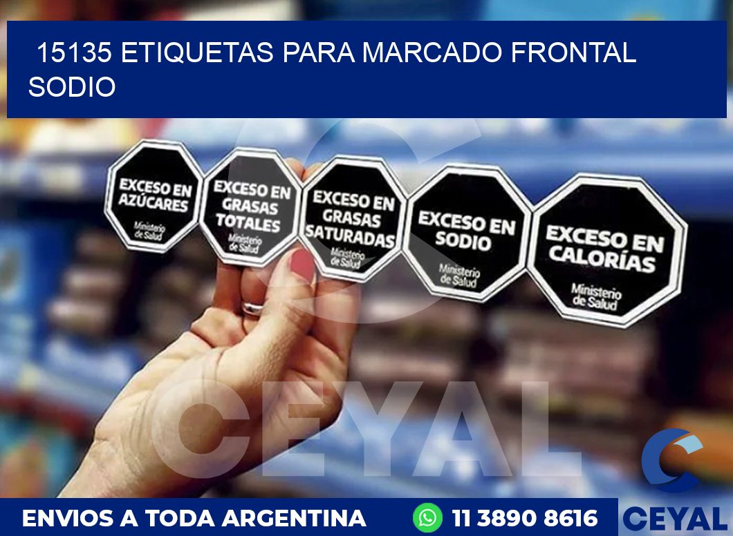 15135 ETIQUETAS PARA MARCADO FRONTAL SODIO