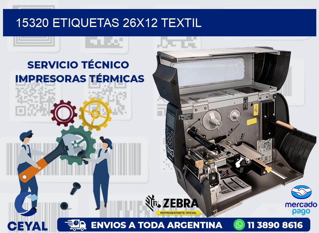 15320 ETIQUETAS 26X12 TEXTIL