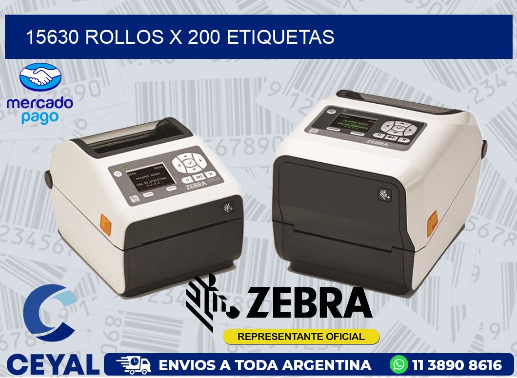 15630 ROLLOS X 200 ETIQUETAS
