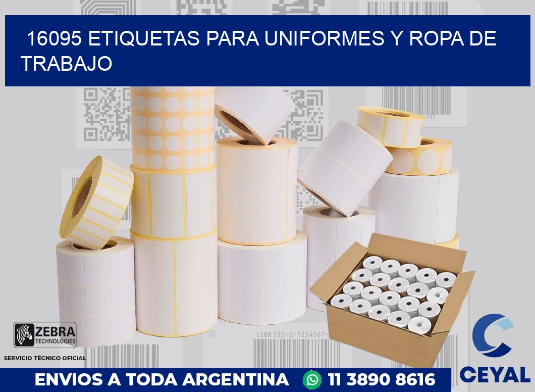 16095 ETIQUETAS PARA UNIFORMES Y ROPA DE TRABAJO