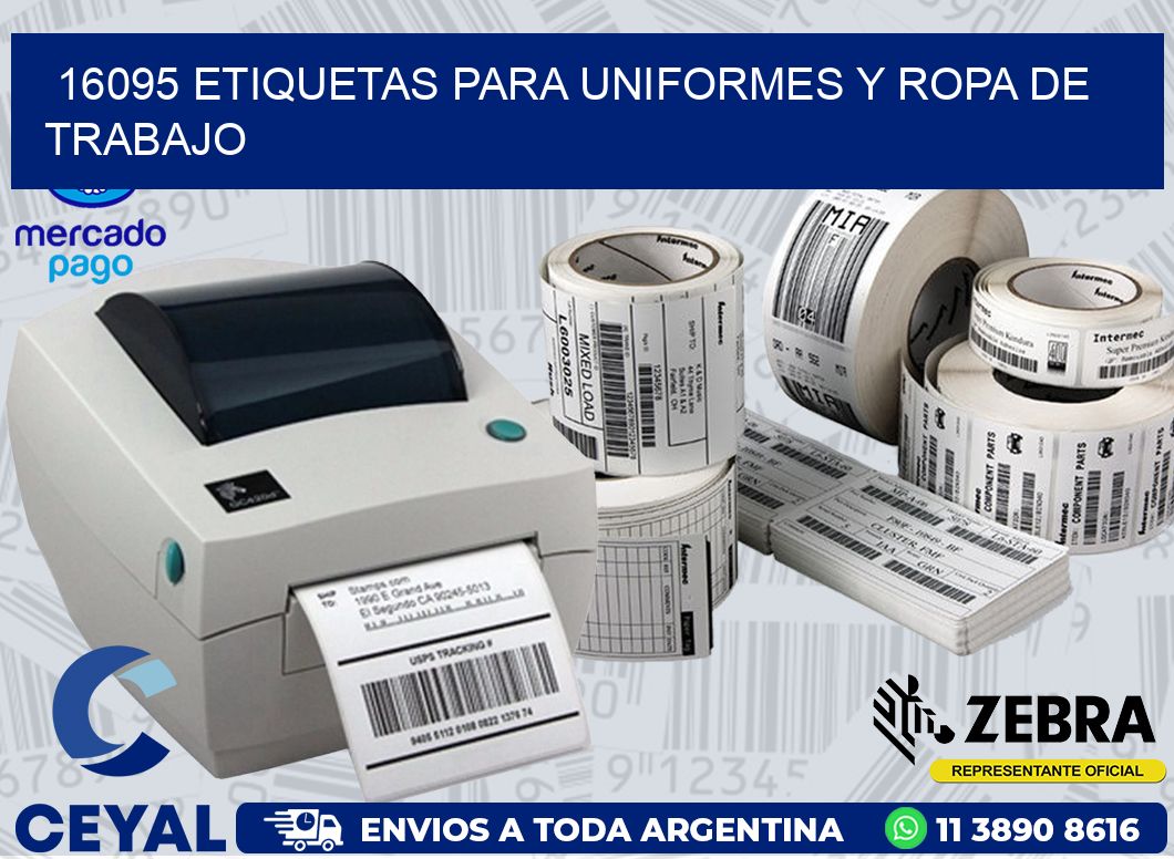 16095 ETIQUETAS PARA UNIFORMES Y ROPA DE TRABAJO