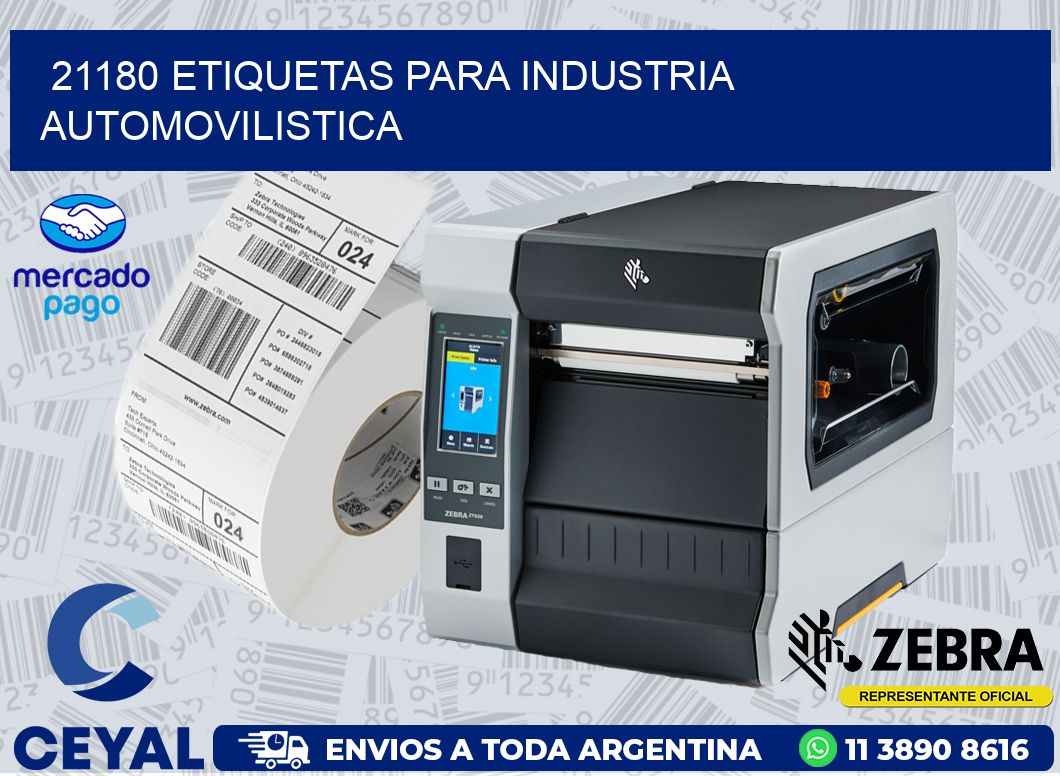 21180 ETIQUETAS PARA INDUSTRIA AUTOMOVILISTICA