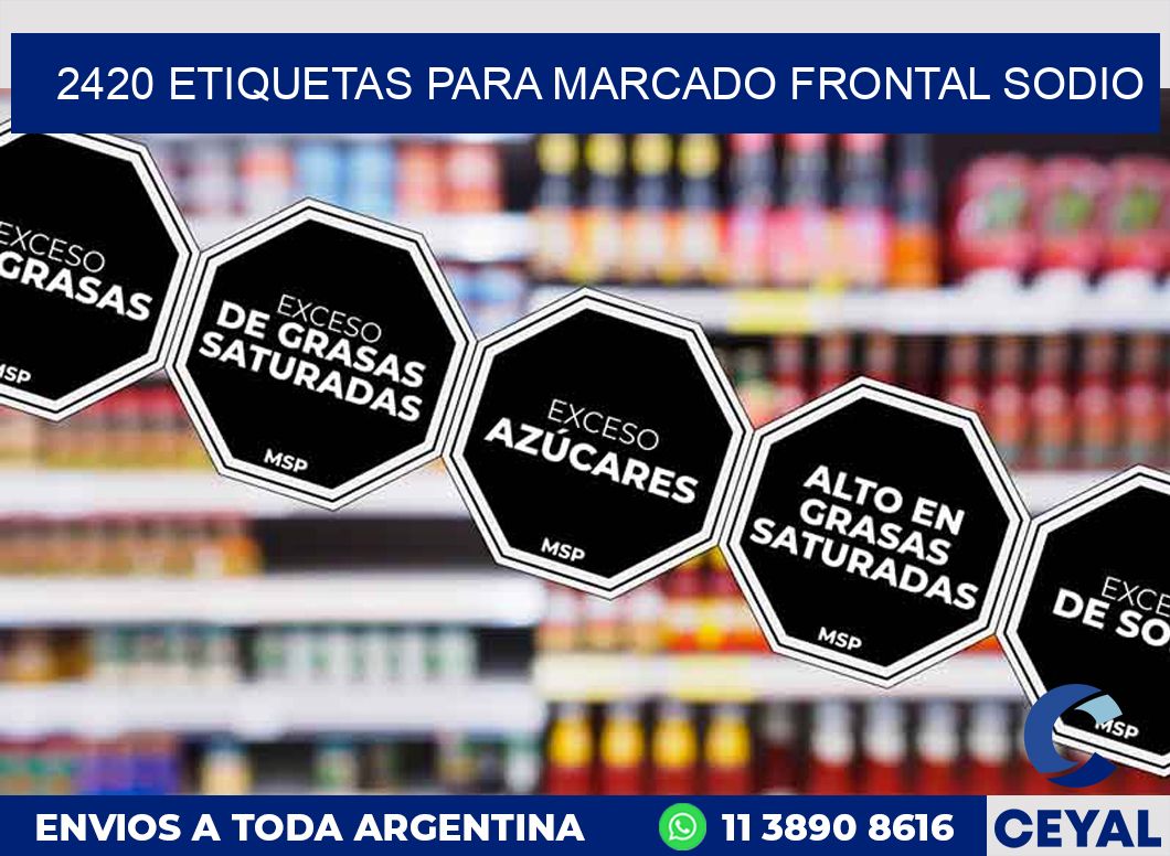 2420 ETIQUETAS PARA MARCADO FRONTAL SODIO