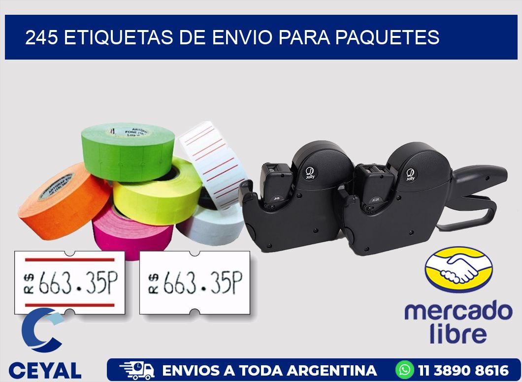 245 ETIQUETAS DE ENVIO PARA PAQUETES