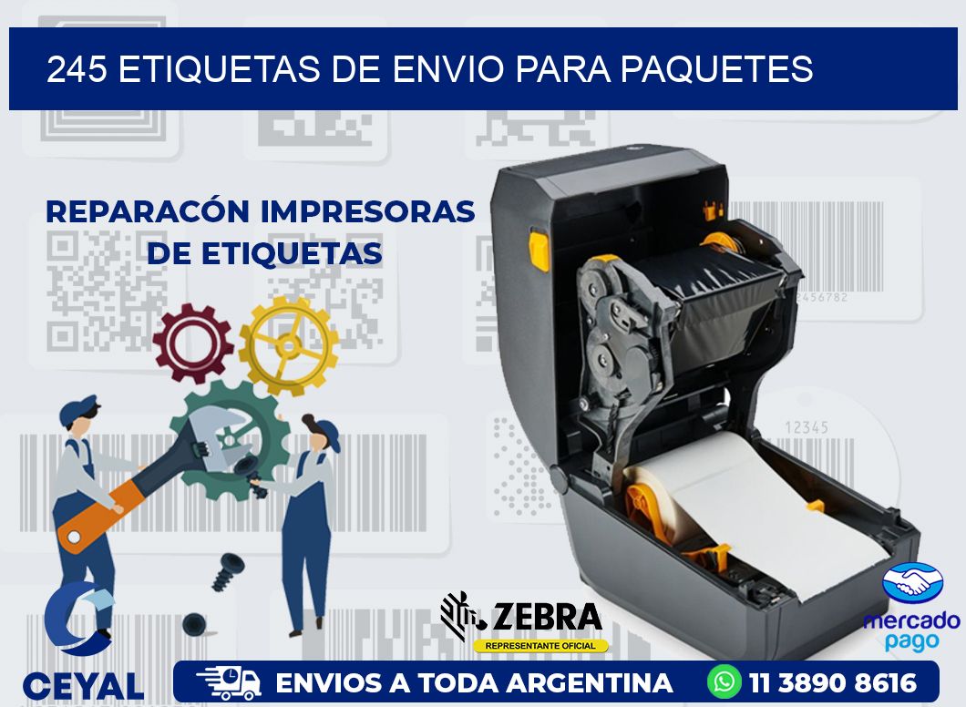 245 ETIQUETAS DE ENVIO PARA PAQUETES