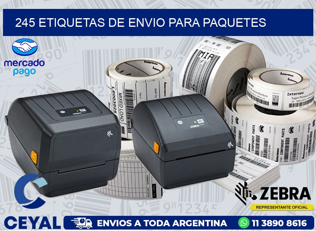 245 ETIQUETAS DE ENVIO PARA PAQUETES