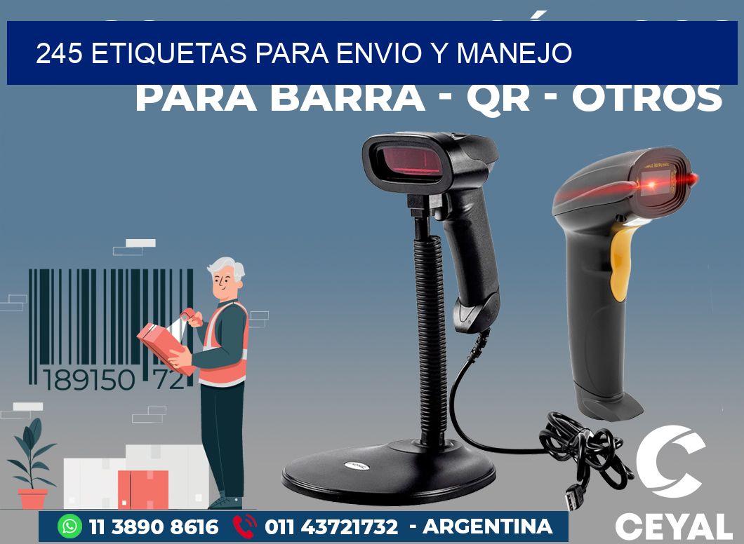 245 ETIQUETAS PARA ENVIO Y MANEJO