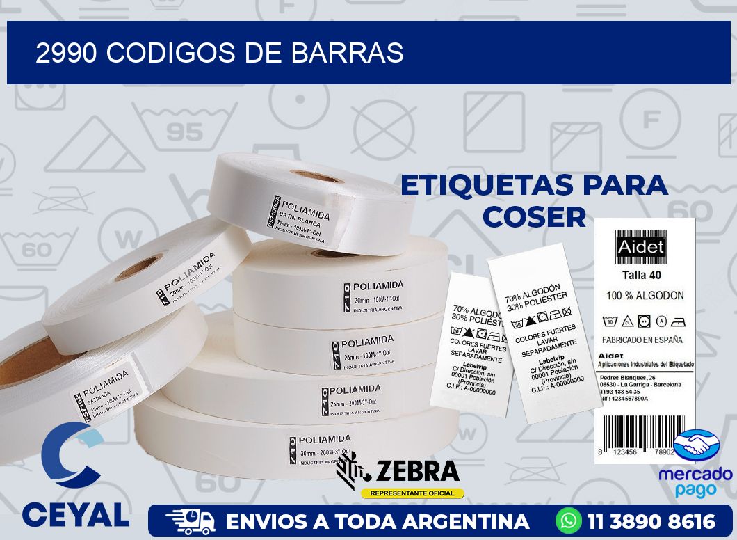 2990 CODIGOS DE BARRAS