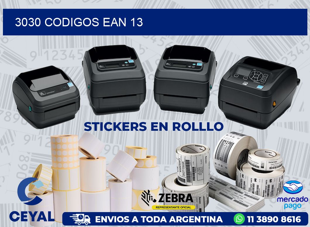 3030 CODIGOS EAN 13