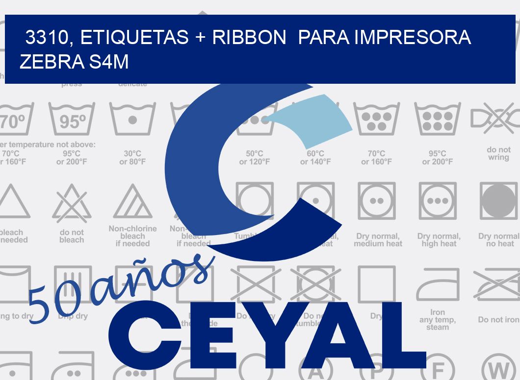 3310, etiquetas + ribbon para impresora zebra S4M