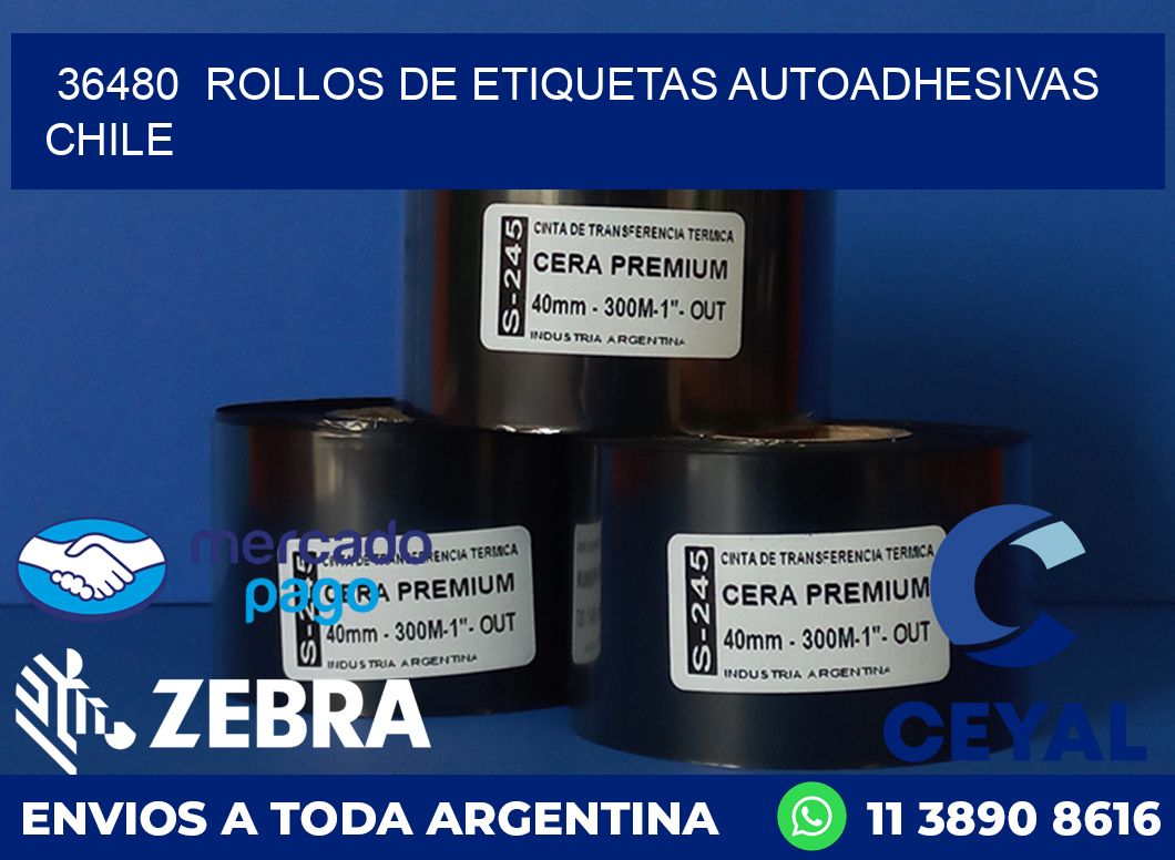 36480 ROLLOS DE ETIQUETAS AUTOADHESIVAS CHILE
