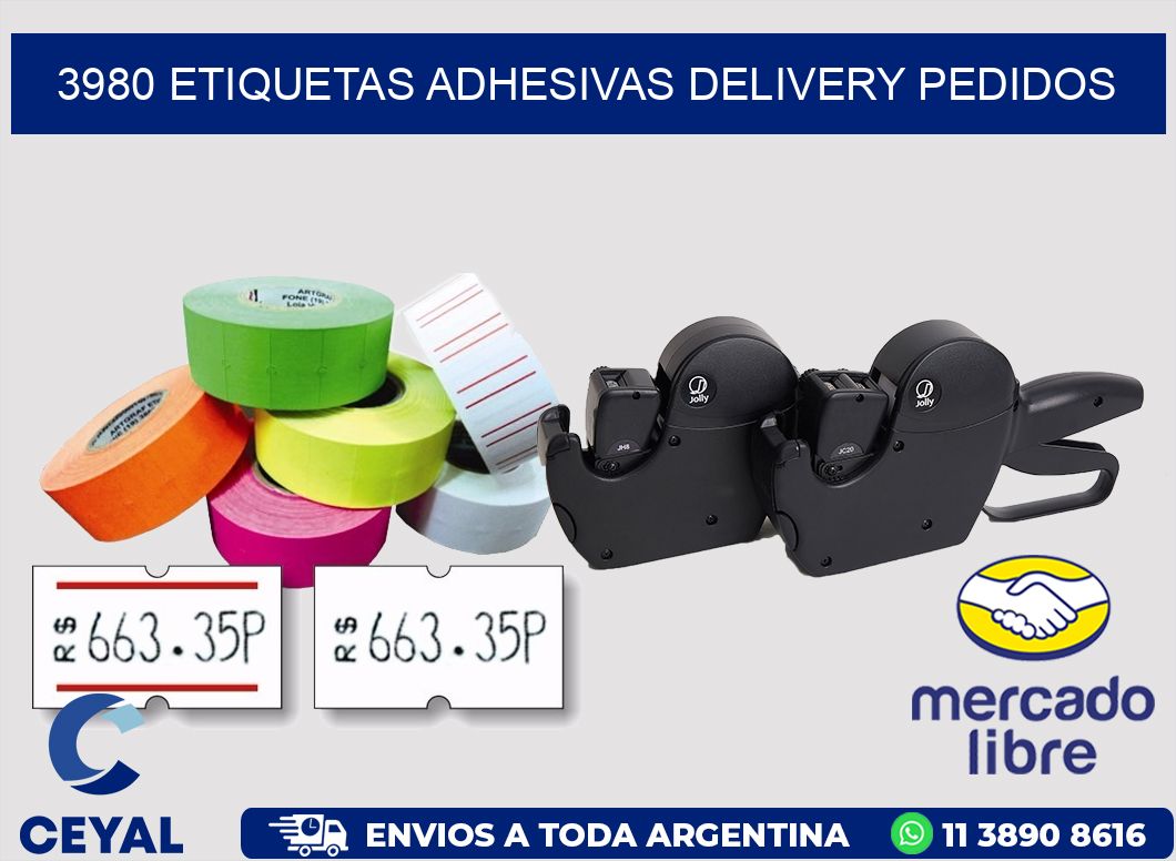 3980 ETIQUETAS ADHESIVAS DELIVERY PEDIDOS