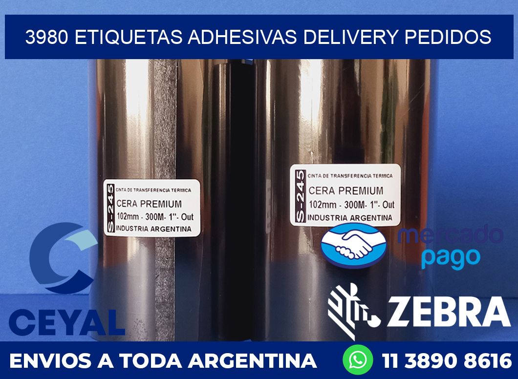 3980 ETIQUETAS ADHESIVAS DELIVERY PEDIDOS