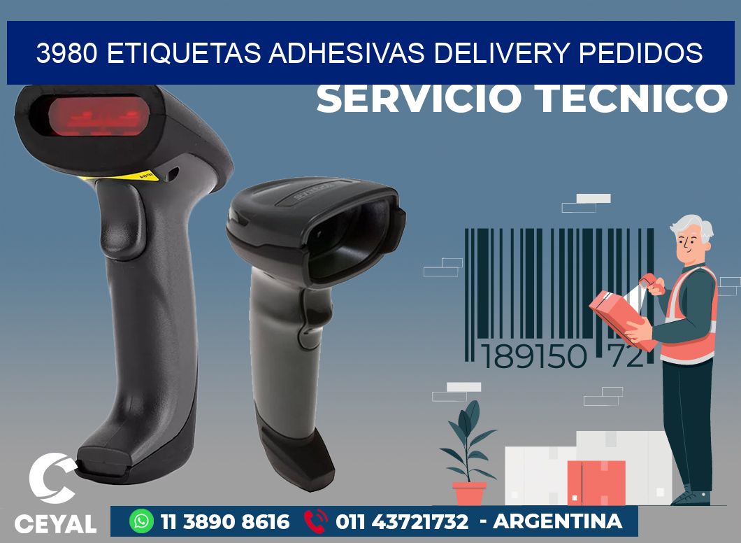 3980 ETIQUETAS ADHESIVAS DELIVERY PEDIDOS