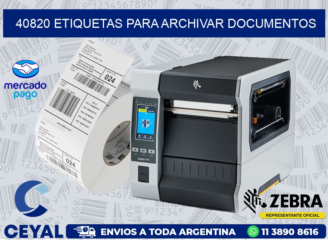 40820 ETIQUETAS PARA ARCHIVAR DOCUMENTOS