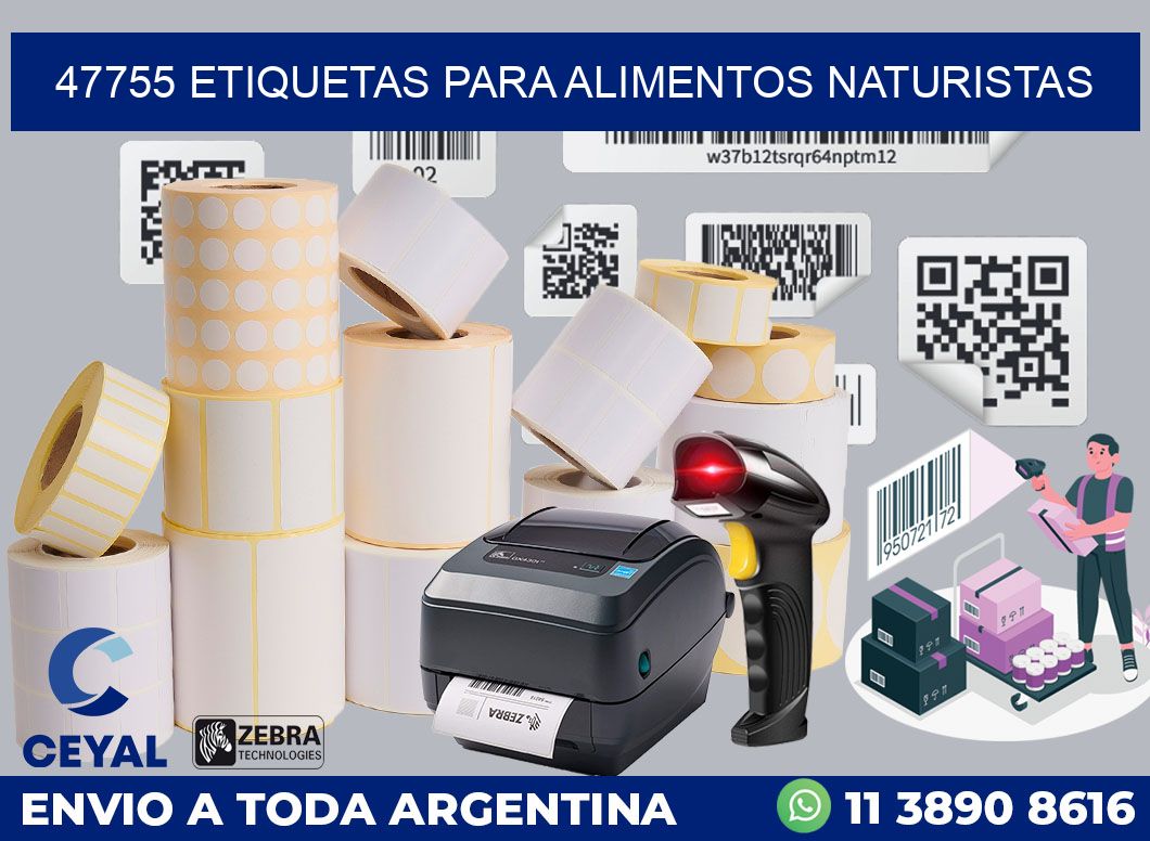 47755 ETIQUETAS PARA ALIMENTOS NATURISTAS