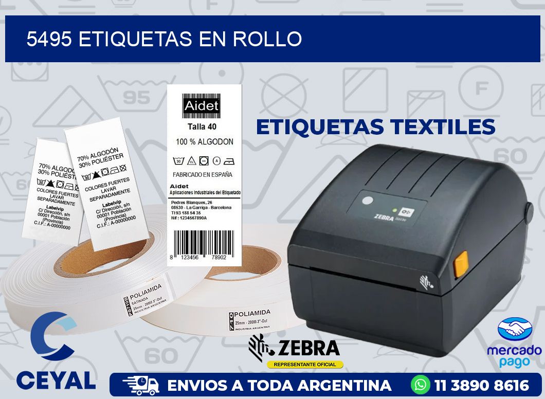 5495 ETIQUETAS EN ROLLO