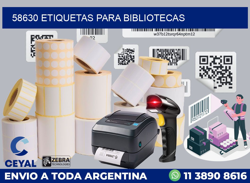 58630 ETIQUETAS PARA BIBLIOTECAS