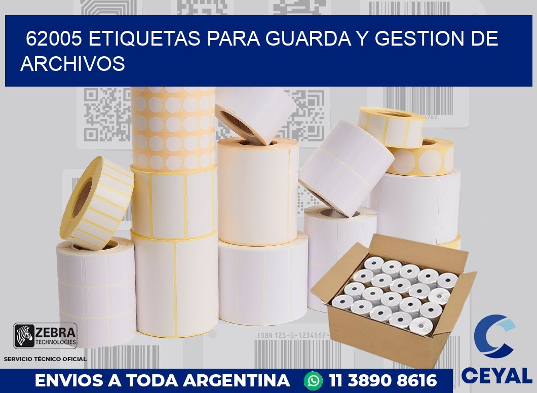 62005 ETIQUETAS PARA GUARDA Y GESTION DE ARCHIVOS