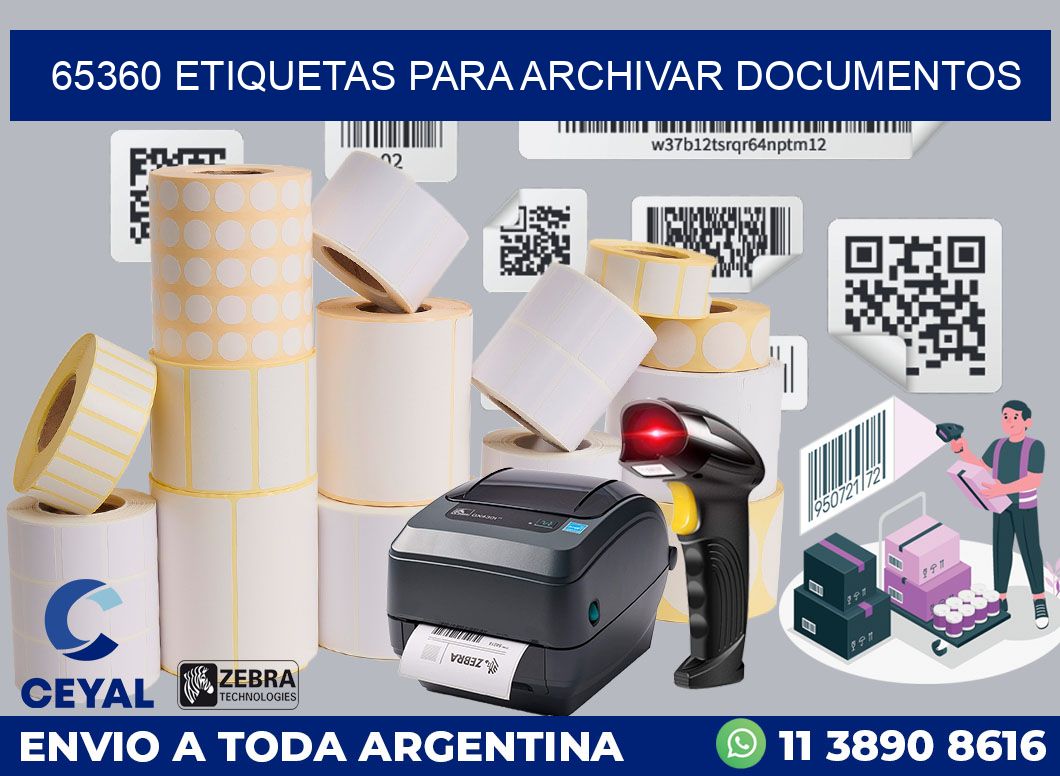 65360 ETIQUETAS PARA ARCHIVAR DOCUMENTOS
