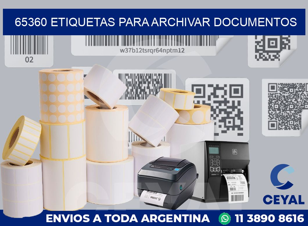 65360 ETIQUETAS PARA ARCHIVAR DOCUMENTOS