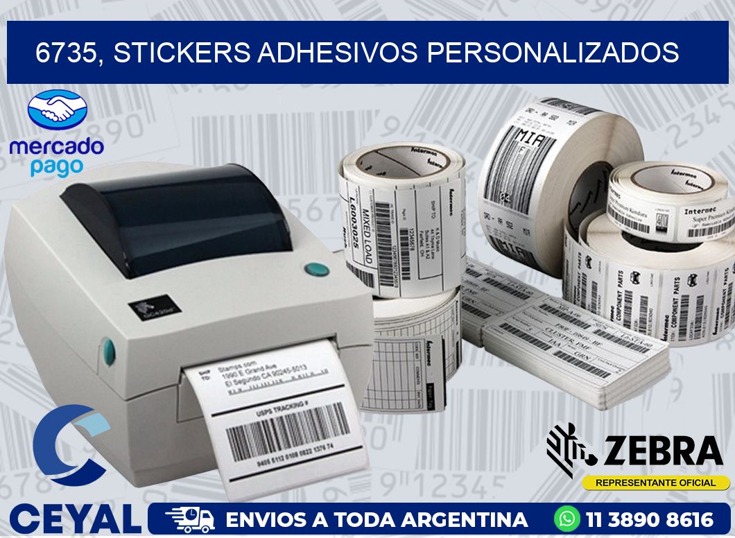 6735, stickers adhesivos personalizados