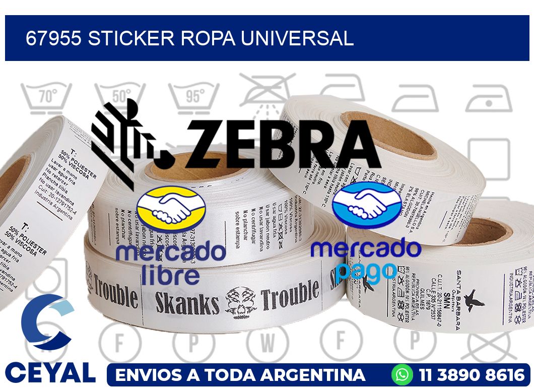 67955 STICKER ROPA UNIVERSAL