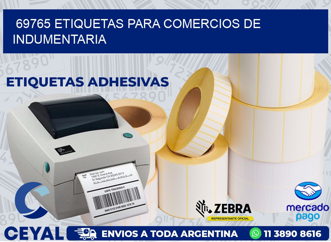 69765 ETIQUETAS PARA COMERCIOS DE INDUMENTARIA