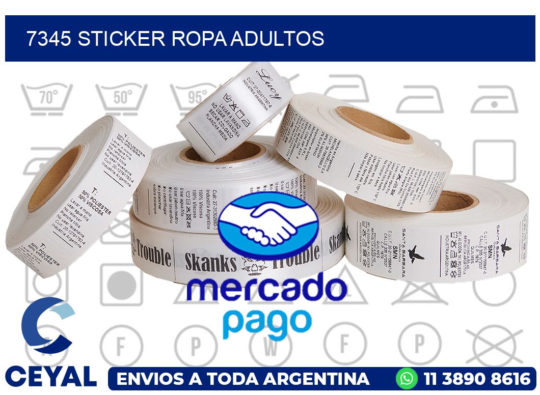 7345 STICKER ROPA ADULTOS