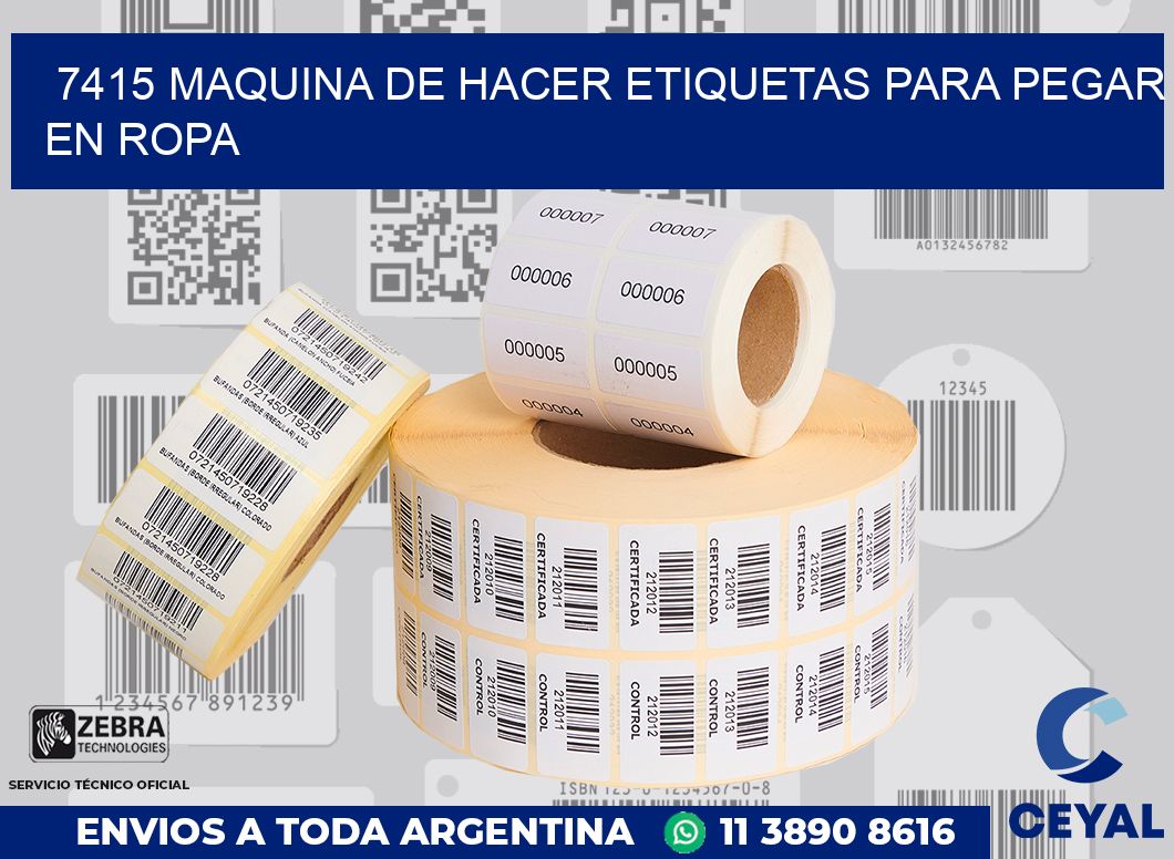 7415 MAQUINA DE HACER ETIQUETAS PARA PEGAR EN ROPA