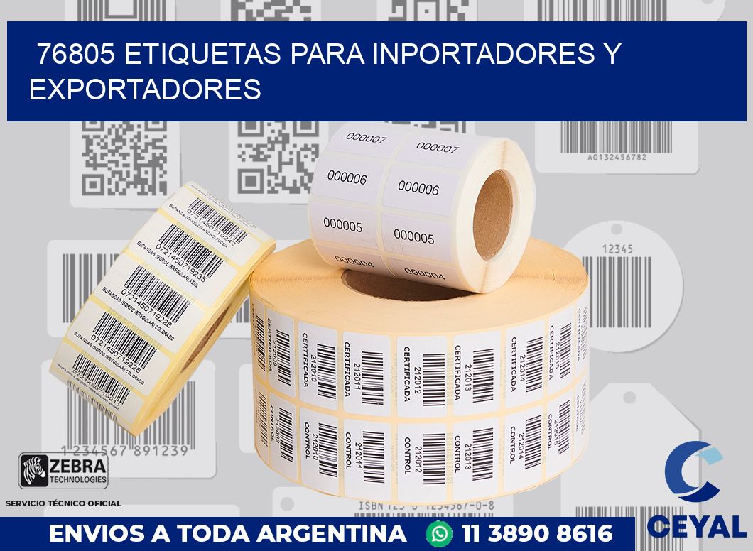 76805 ETIQUETAS PARA INPORTADORES Y EXPORTADORES