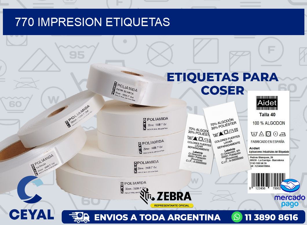 770 IMPRESION ETIQUETAS