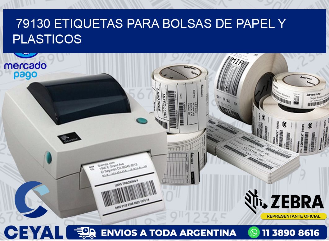 79130 ETIQUETAS PARA BOLSAS DE PAPEL Y PLASTICOS