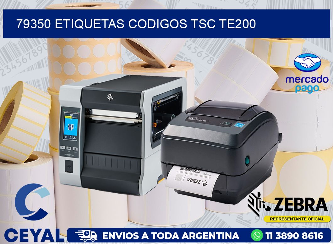 79350 ETIQUETAS CODIGOS TSC TE200